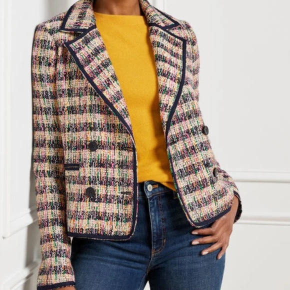 Talbots Jackets & Blazers - Talbots Cafe Multi-Colored Tweed Jacket | Size: 20 petite